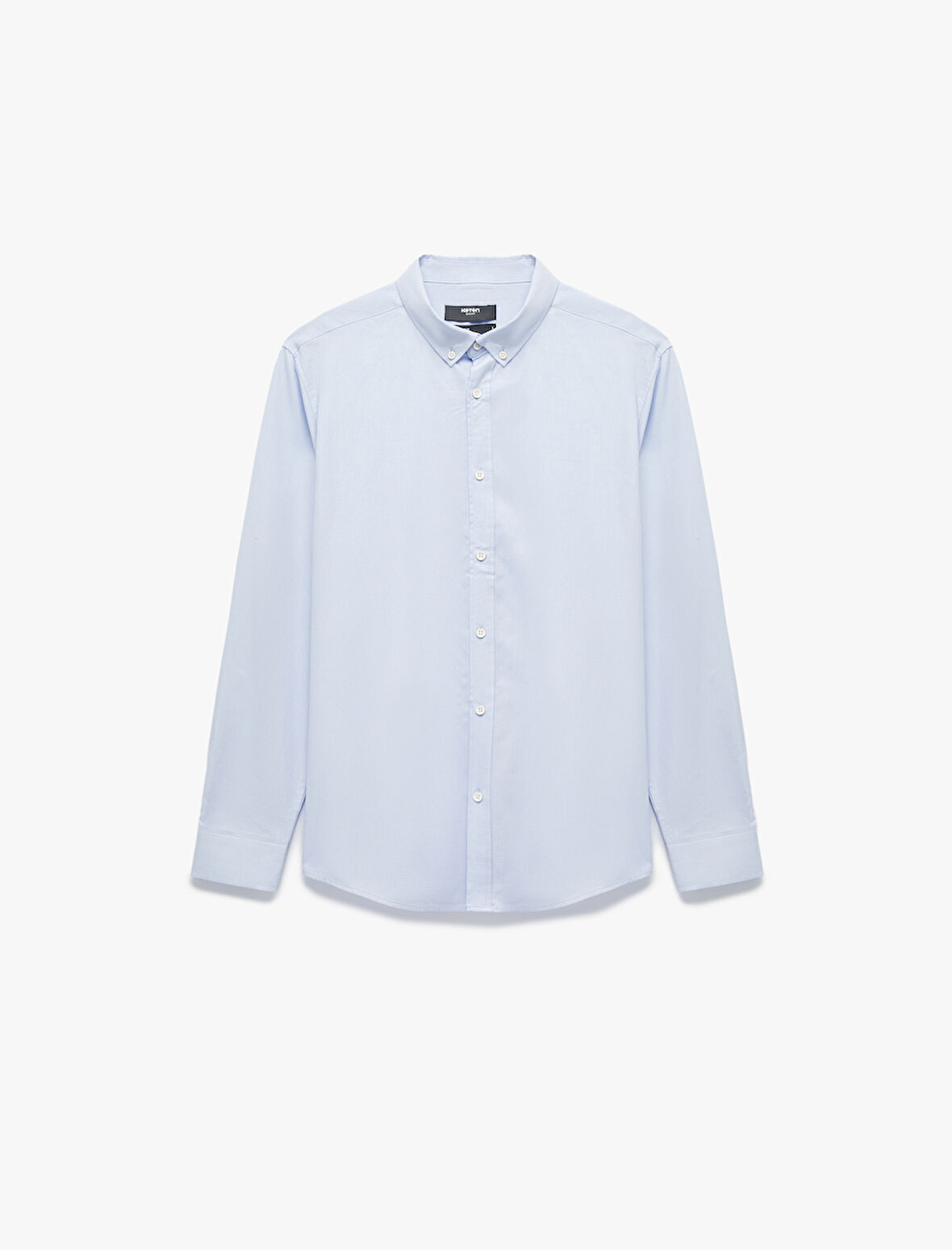 Regular Fit Pamuklu Oxford Uzun Kollu Düğmeli Yaka Gömlek