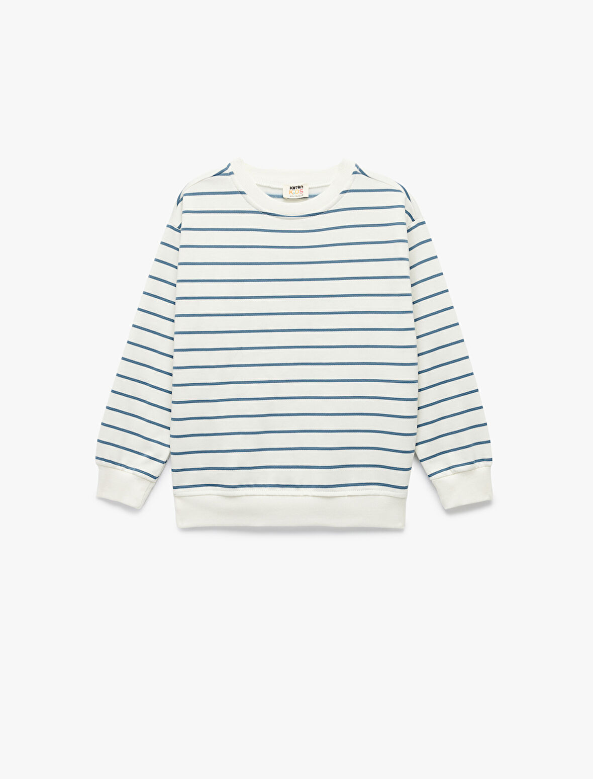 Uzun Kollu Bisiklet Yaka Pamuklu Şardonlu Oversize Sweatshirt