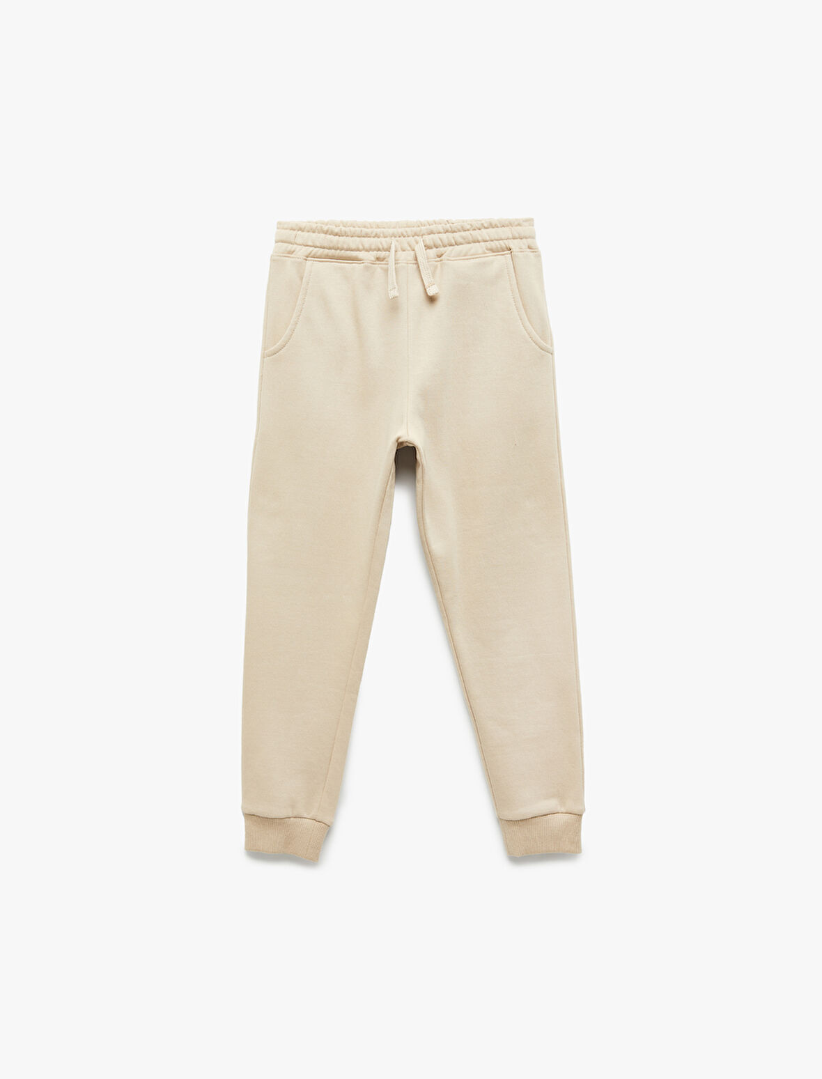 Pamuklu Beli Bağcıklı Şardonlu Jogger Eşofman Altı 