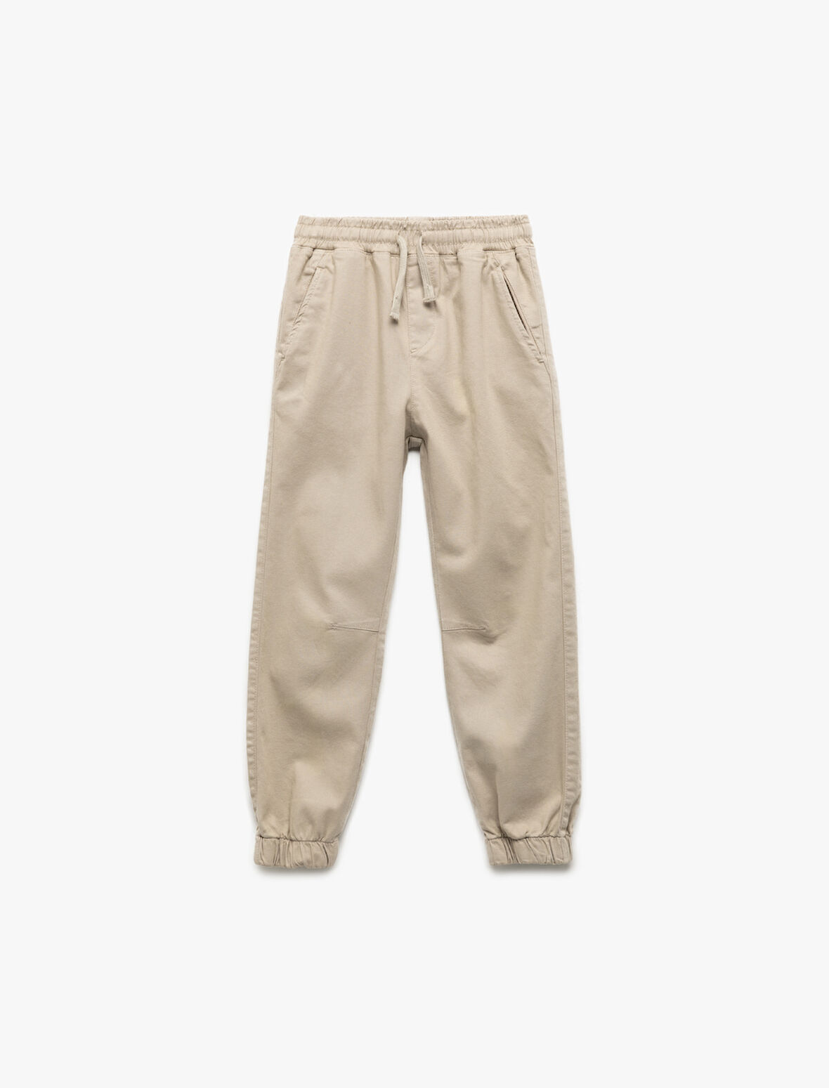 Pamuklu Beli Bağcıklı Basic Jogger Pantolon