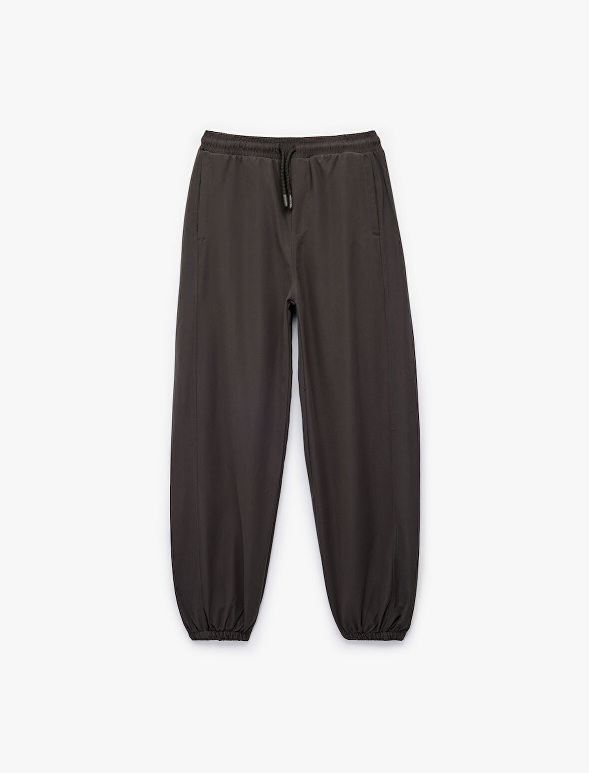 Cepli Beli Lastikli Bağlamalı Loose Fit Jogger Paraşüt Pantolon