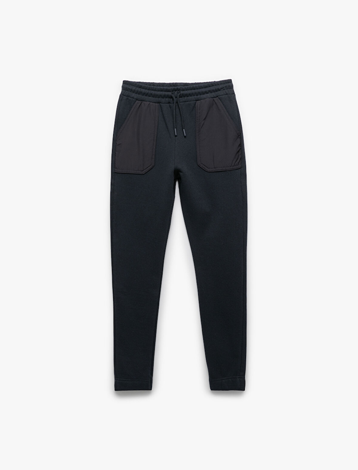 Cep Detaylı Şardonlu Beli Bağlamalı Pantolon Görünümlü Eşofman Altı