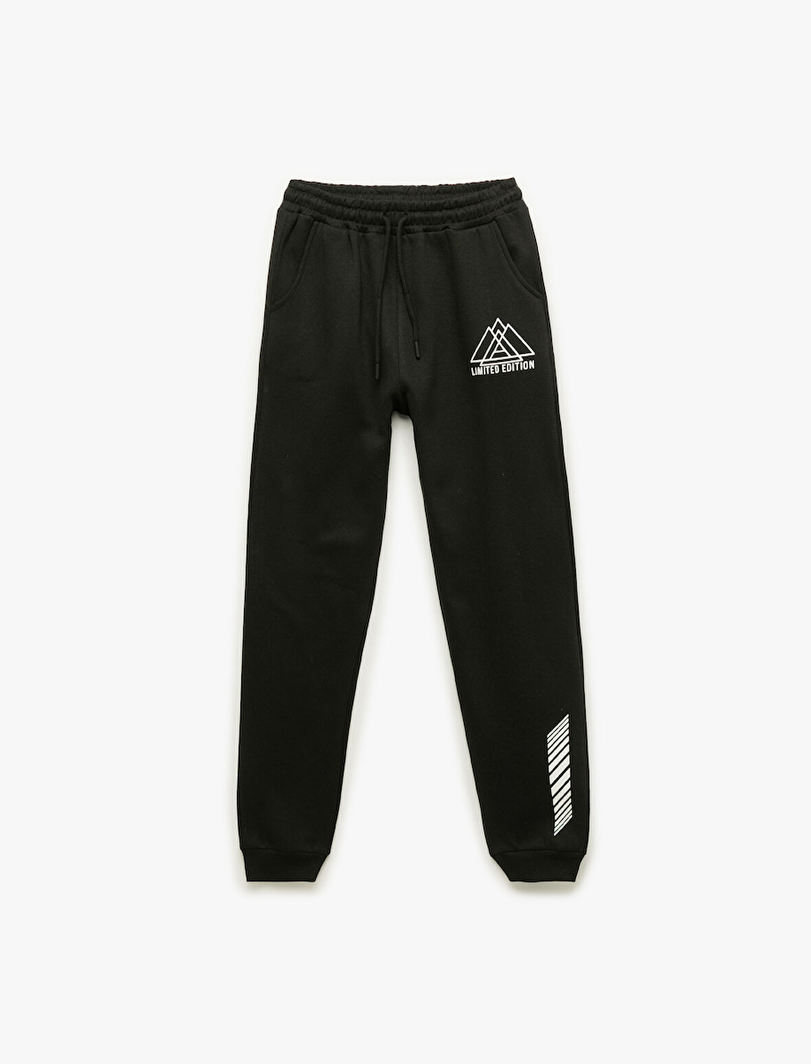 Beli Lastikli Baskı Detaylı Eşofman Altı