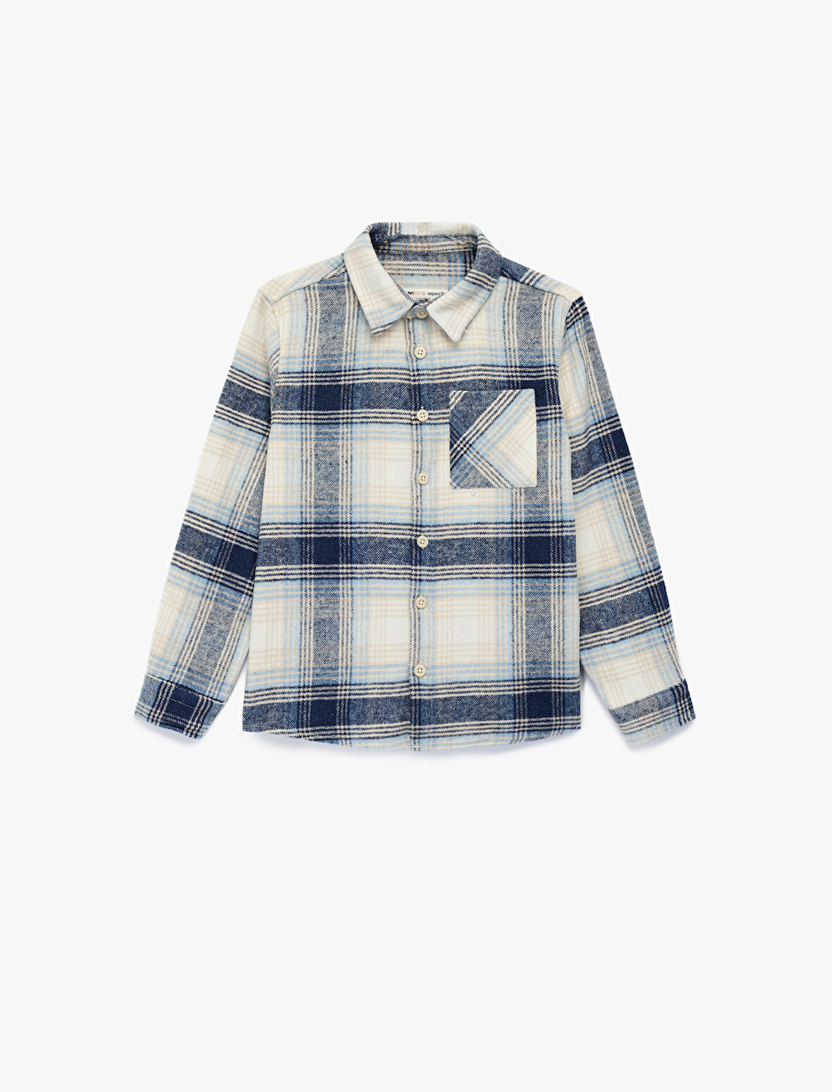 Uzun Kollu Cep Detaylı Ekoseli Oduncu Gömlek