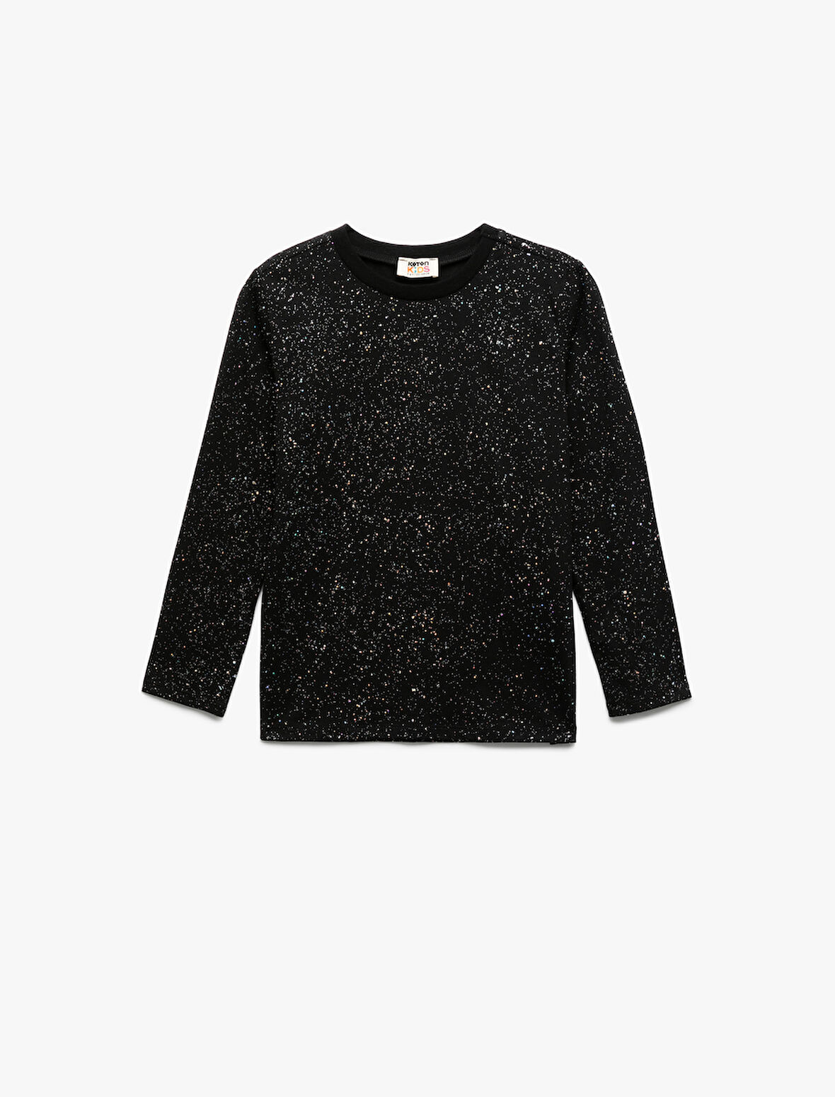 Uzun Kollu Bisiklet Yaka Sim Detaylı Pamuklu Tişört