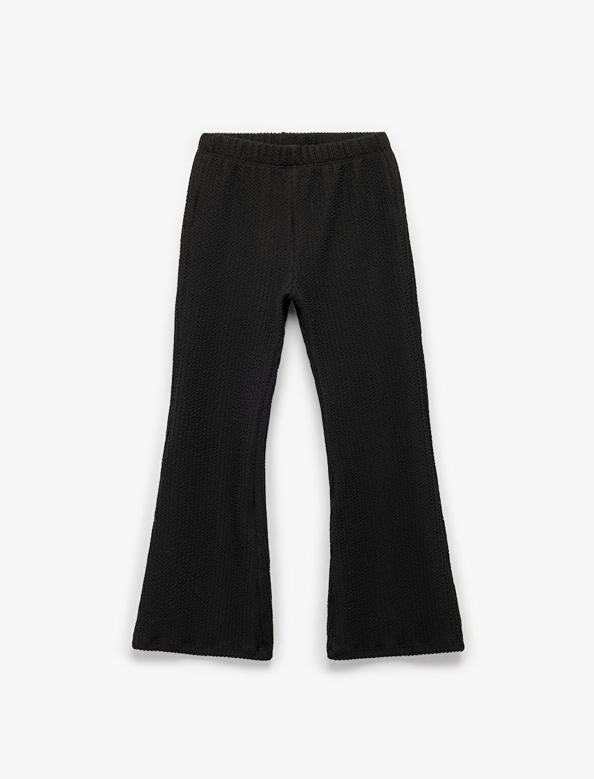 Beli Lastikli Dokulu  Basic İspanyol Paça Pantolon