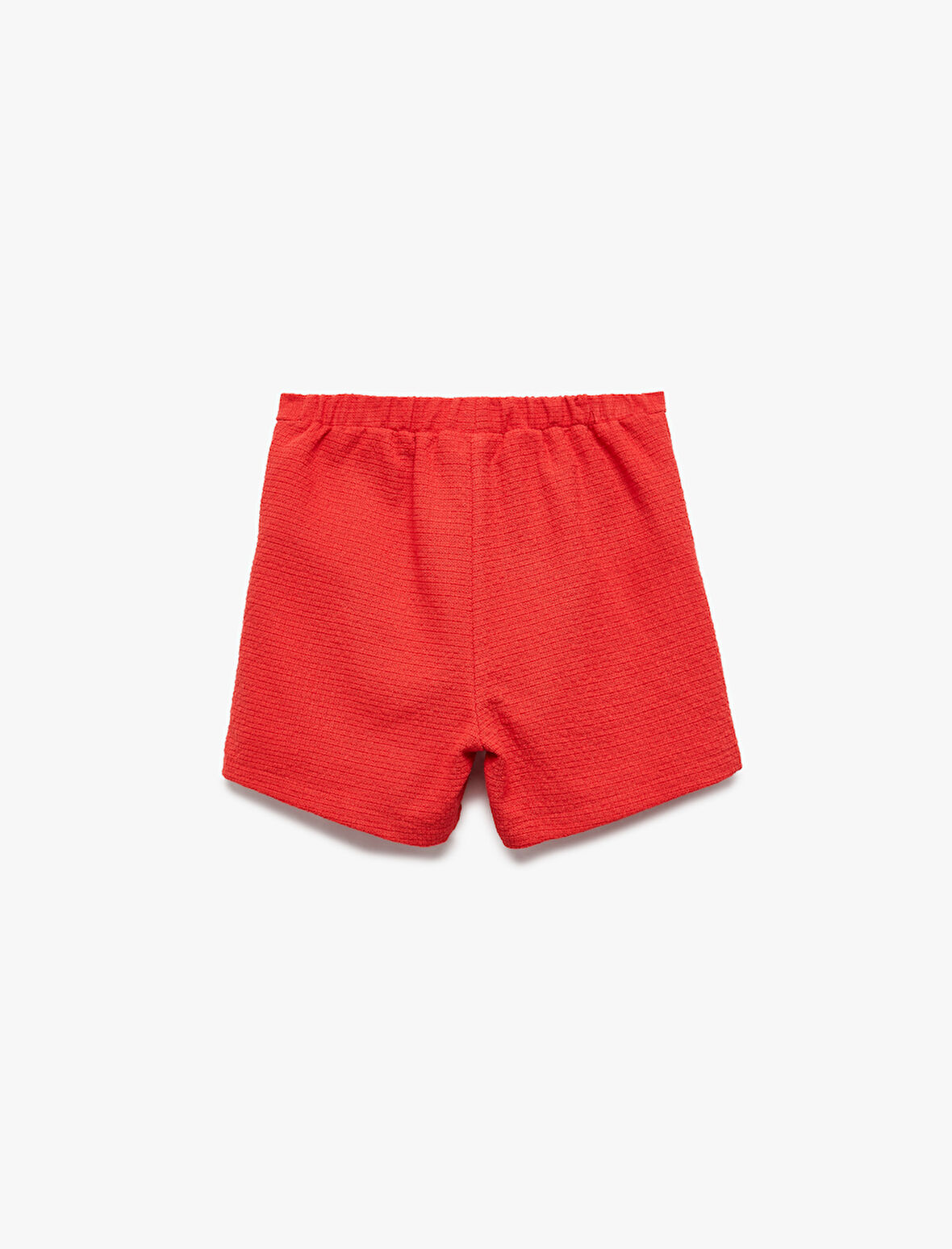 Düğmeli Cep Detaylı Tüvit Şort Etek