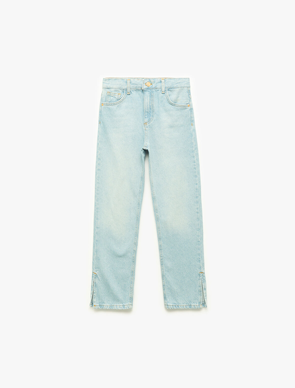 Pamuklu Cepli Mom Fit Denim Pantolon