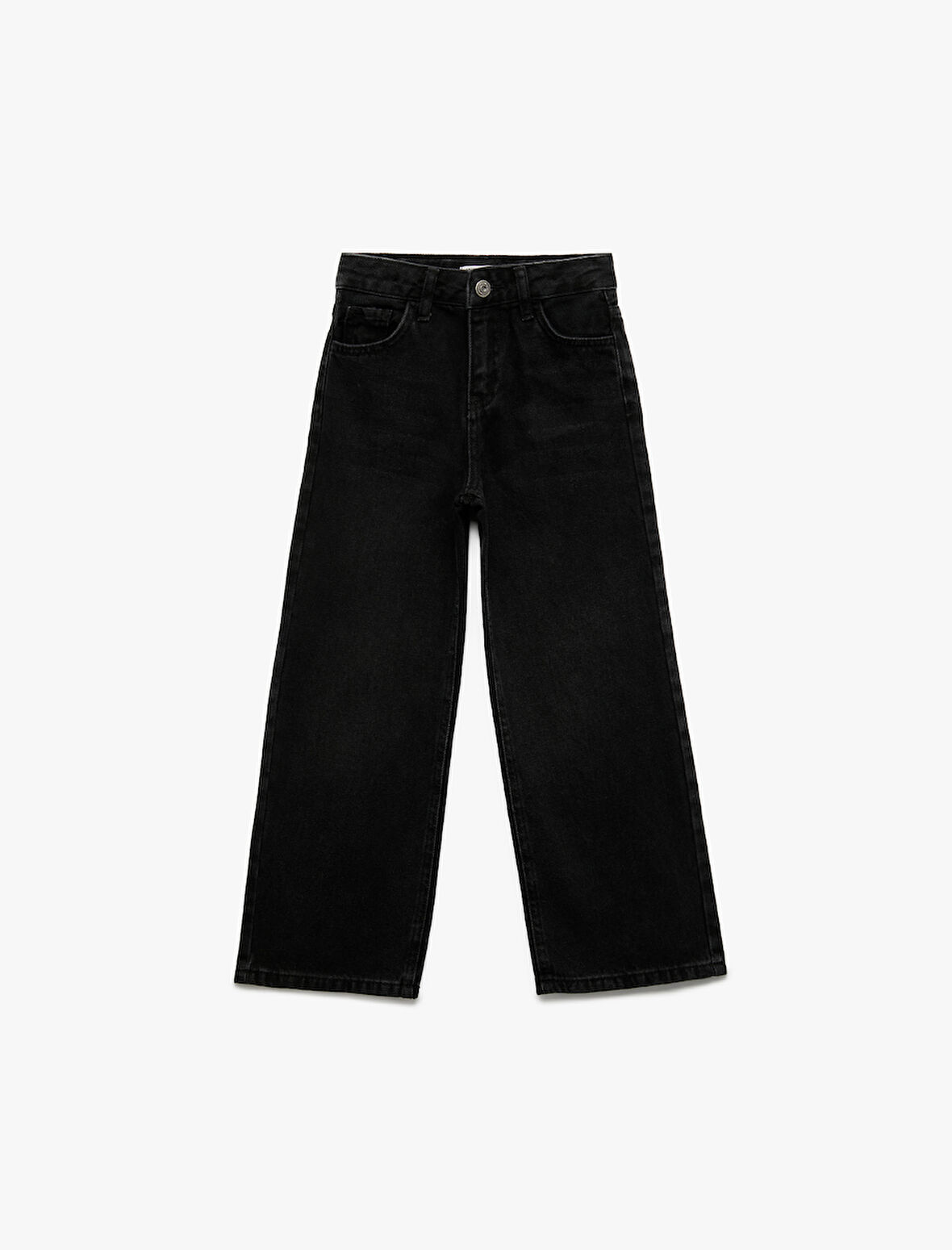 Pamuklu Geniş Paça Denim Pantolon