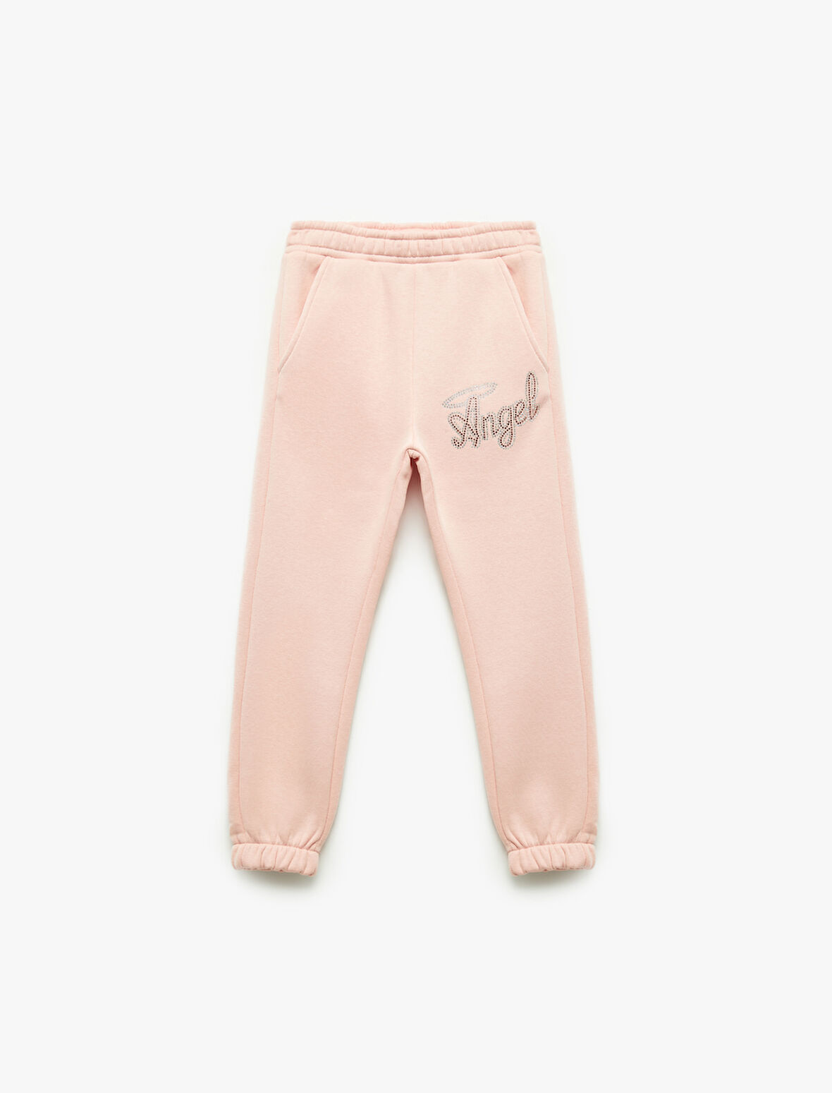 Şardonlu Taş Detaylı Baskılı Beli lastikli Jogger Eşofman Altı 