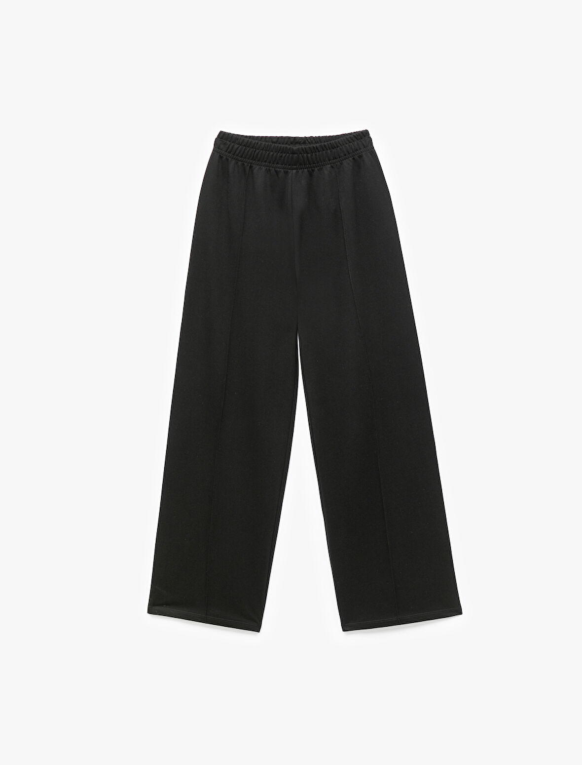 Pamuklu Beli Lastikli Geniş Paça Pantolon