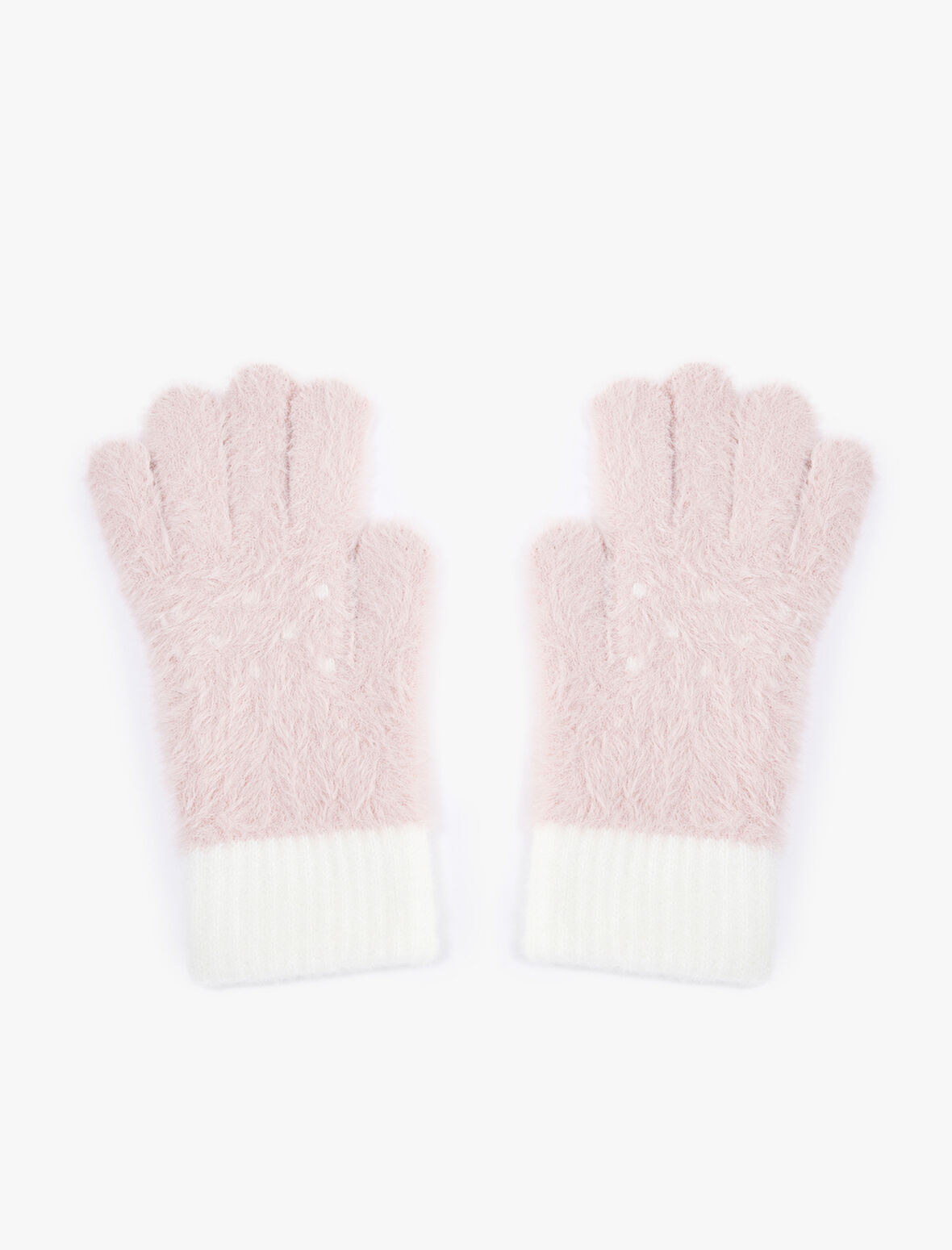 Peluş Eldiven Boncuk Detaylı