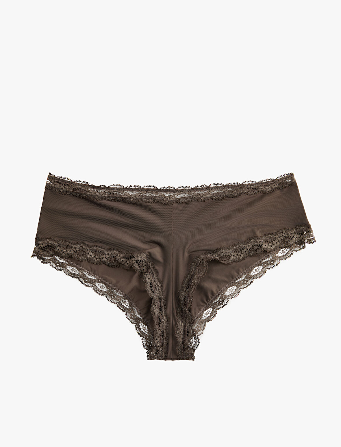 Yüksek Bel Dantelli Hipster Külot