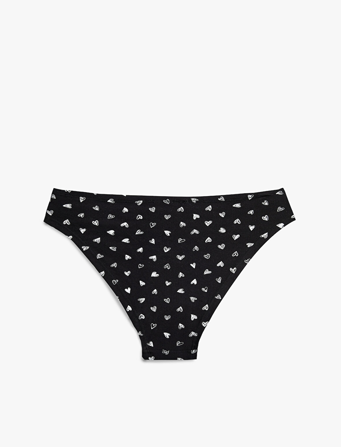 Rahat Kalıp Pamuklu Kalp Desenli Brief Külot