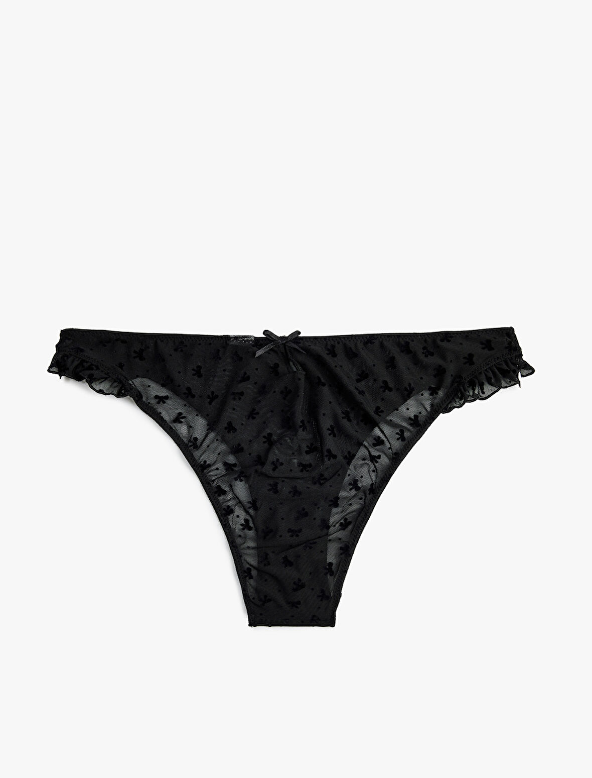 Fırfır Detaylı Rahat Kalıp Dantelli Brief Külot