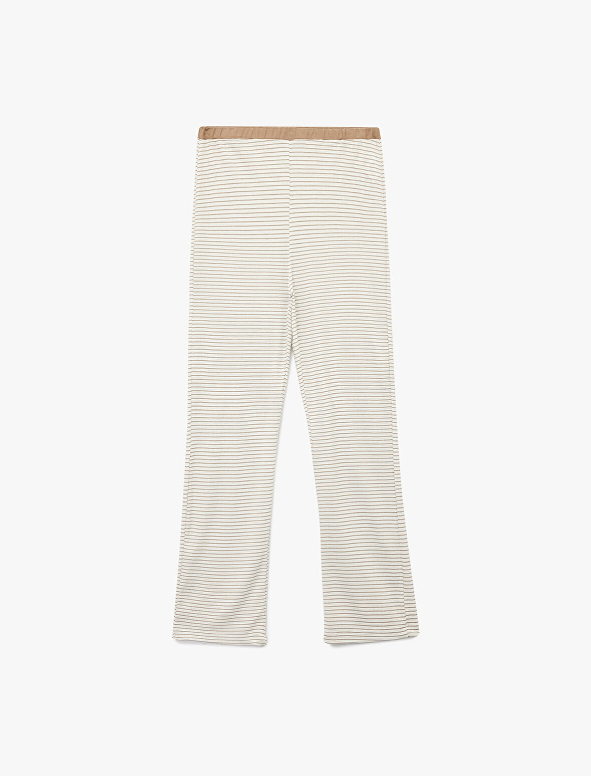 Çizgili Uzun Bol Paça Pijama Altı