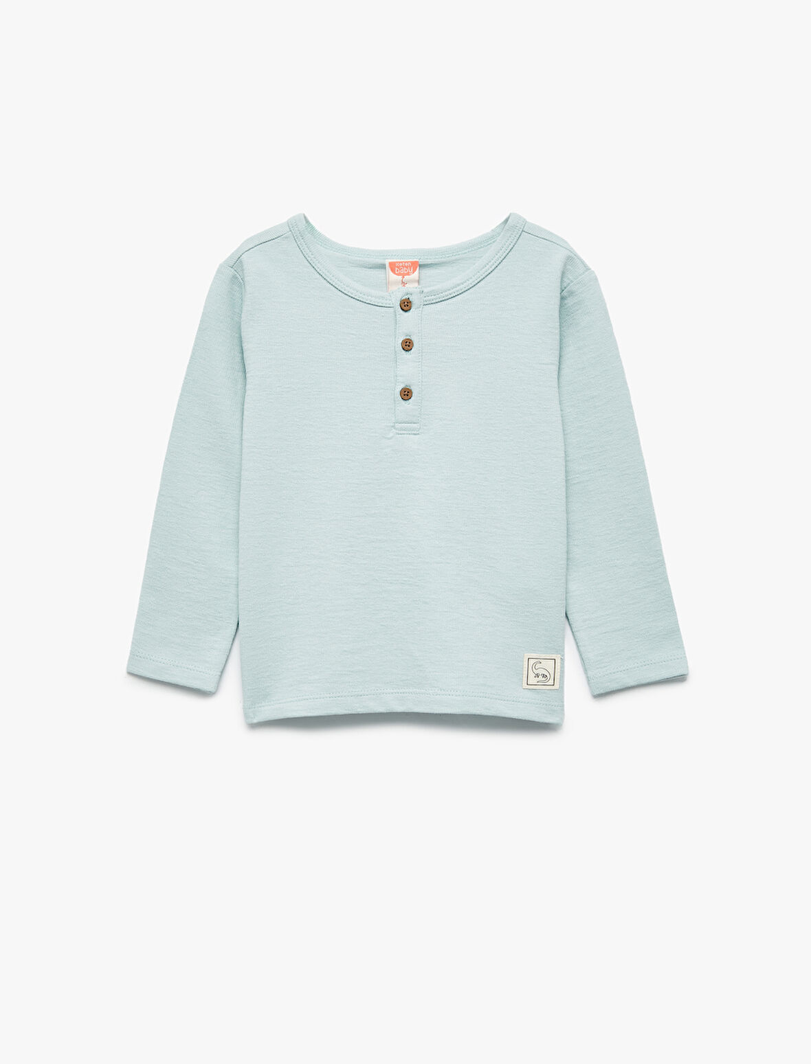 Pamuklu Uzun Kollu Düğmeli Tişört