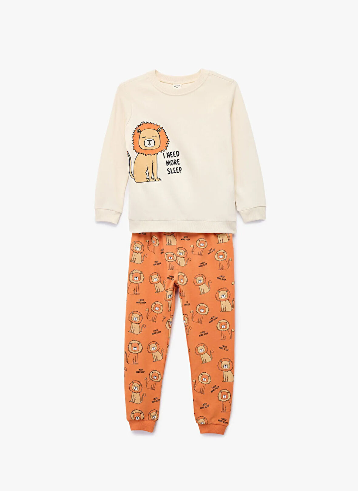 Koton Baskılı Bej Erkek Çocuk Pijama Takımı 6WMB10060TK