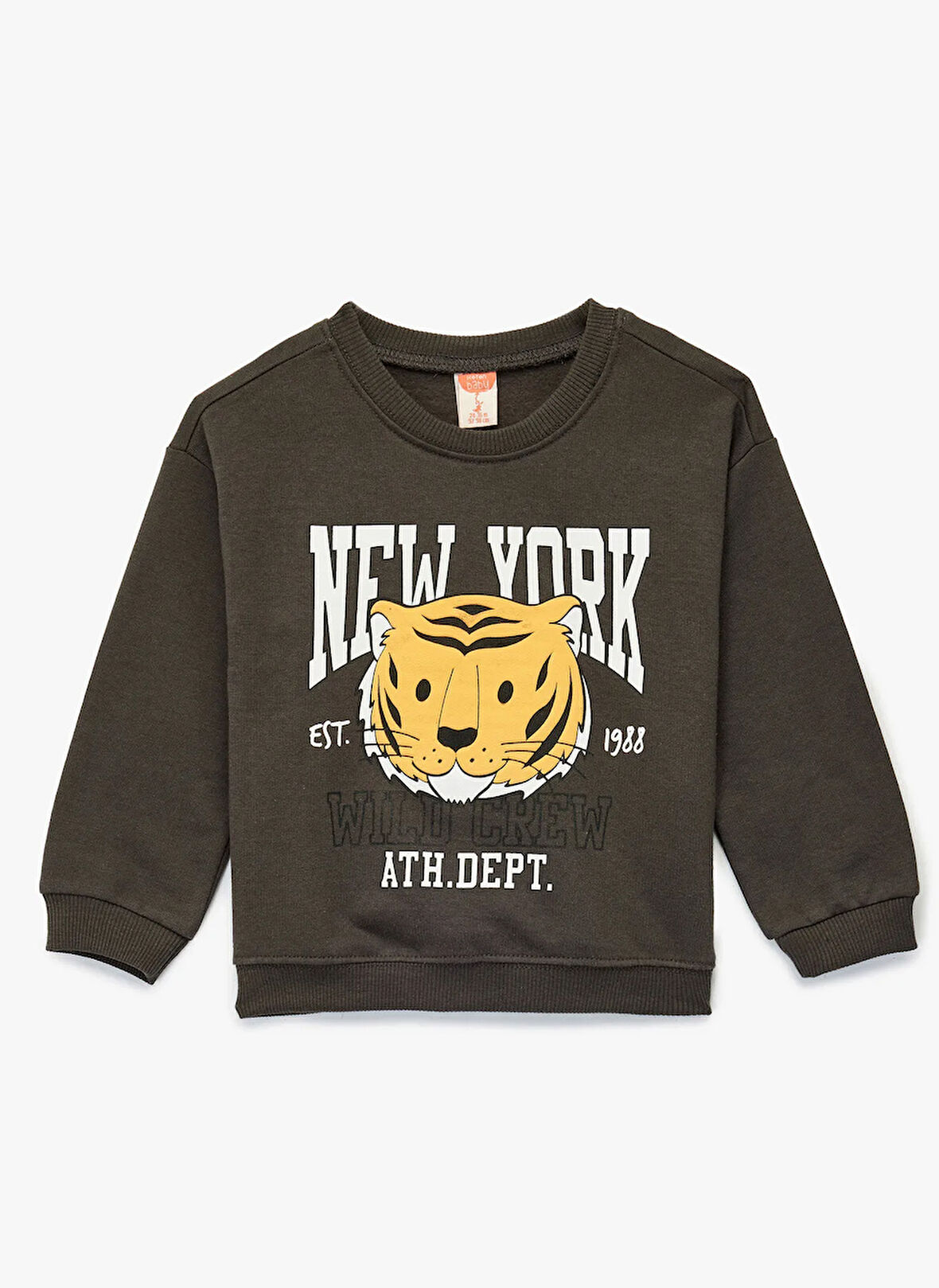 Koton Baskılı Bebek Antrasit Sweatshırt 6WMB10085TK-A