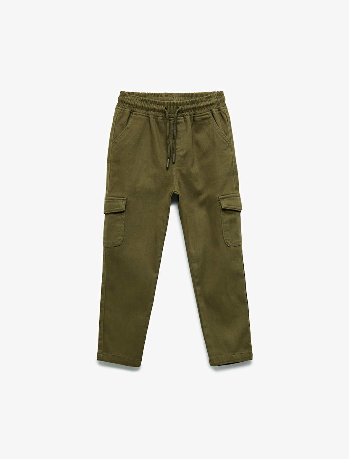 Kargo Cepli Beli Bağlamalı Pamuklu Pantolon