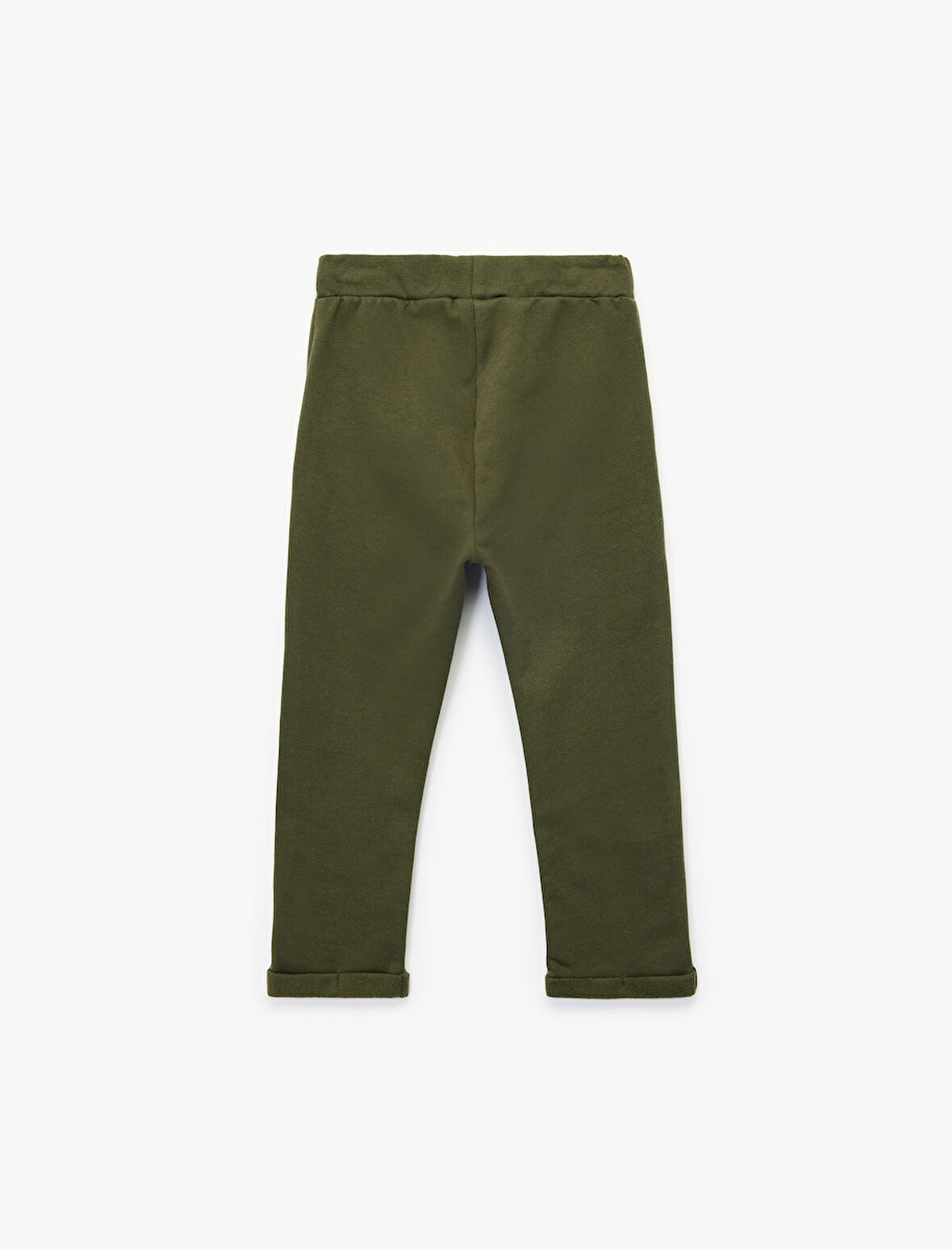 Düğmeli Pamuklu Rahat Kesim Basic Eşofman Altı