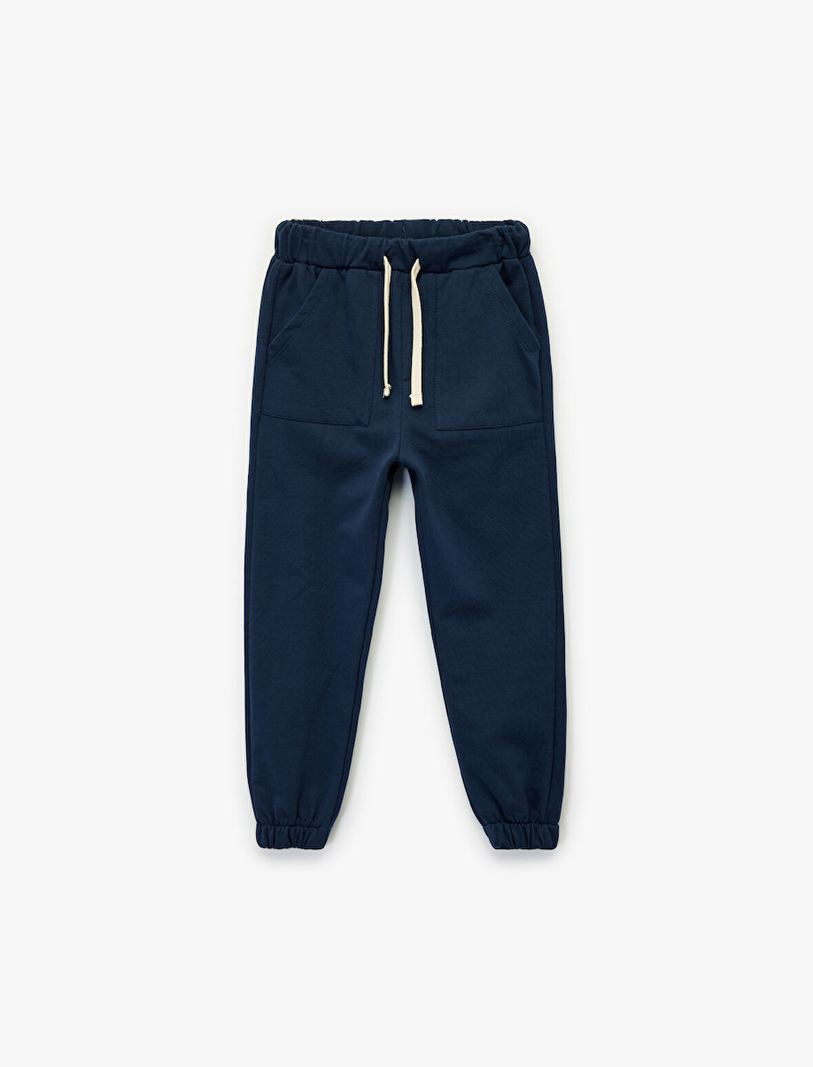 Pamuklu Beli Bağcıklı Cep Detaylı Basic Eşofman Altı