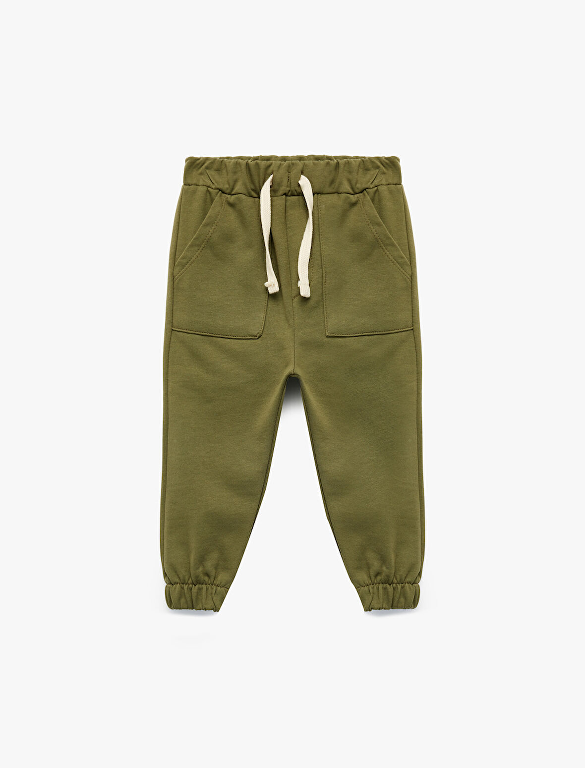 Pamuklu Beli Bağcıklı Cep Detaylı Basic Eşofman Altı