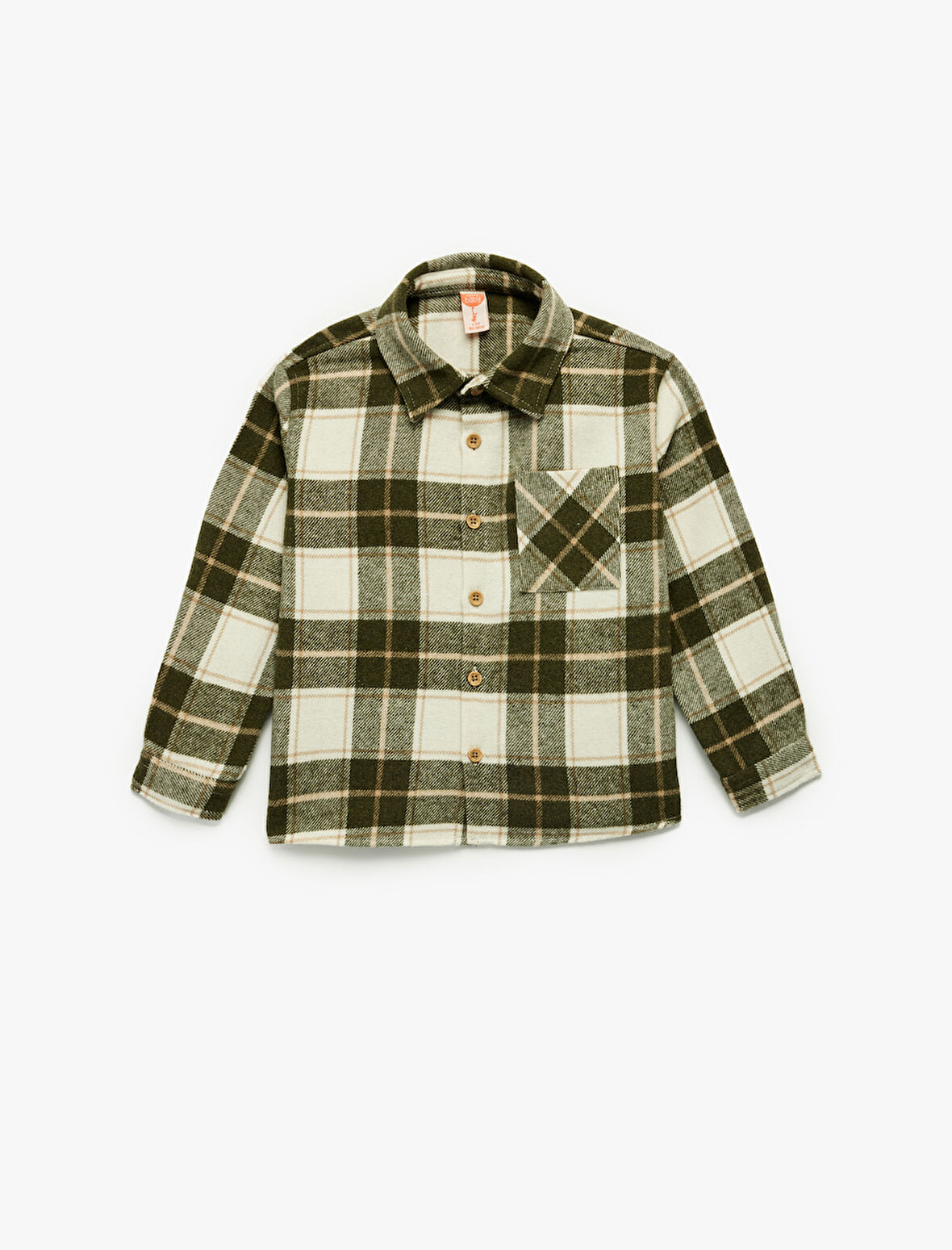 Uzun Kollu Klasik Yaka Cep Detaylı Oduncu Gömleği