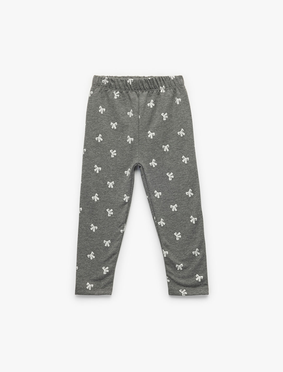 Şardonlu Beli Lastikli Fiyonk Desenli Tayt