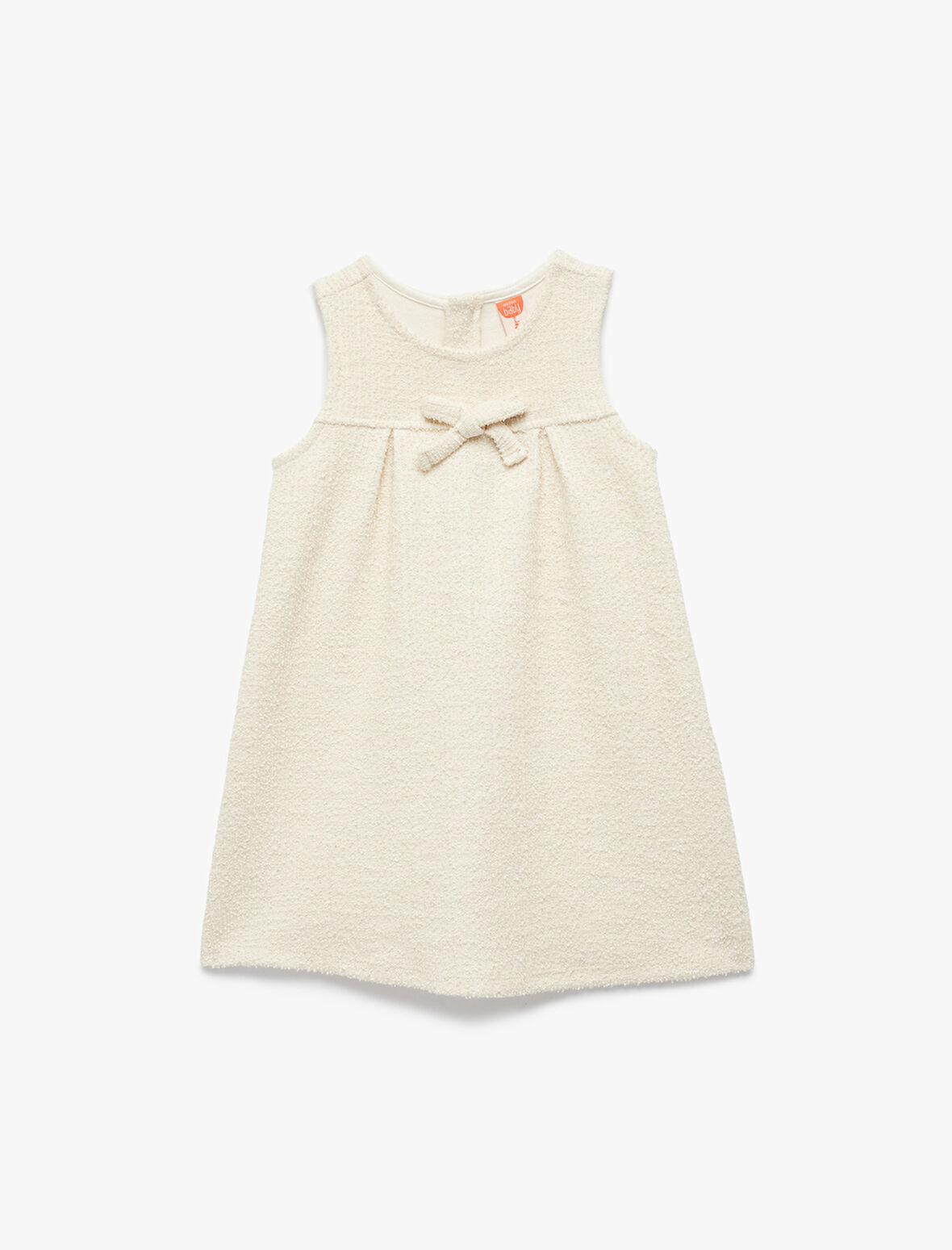 Kolsuz Bisiklet Yaka A Kesim Fiyonklu Tüvit Elbise