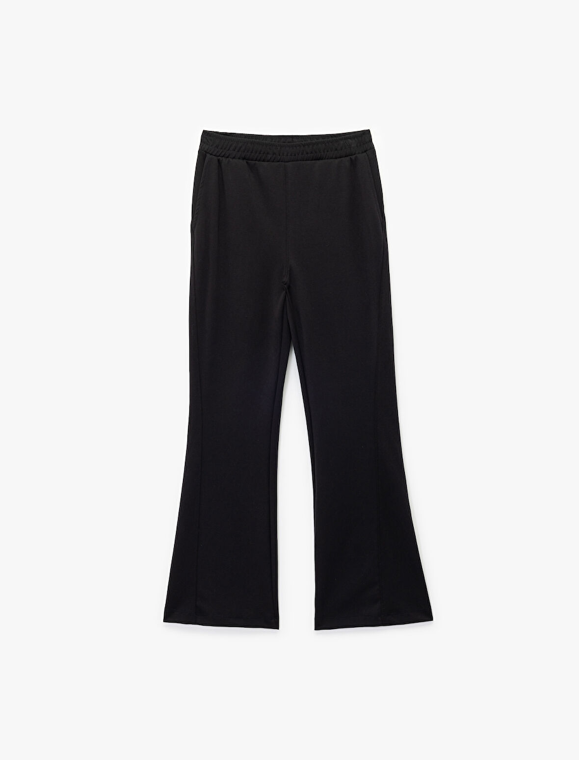 Yüksek Bel Geniş Paça Modal Karışımlı Rahat Kalıp Spor Eşofman Altı