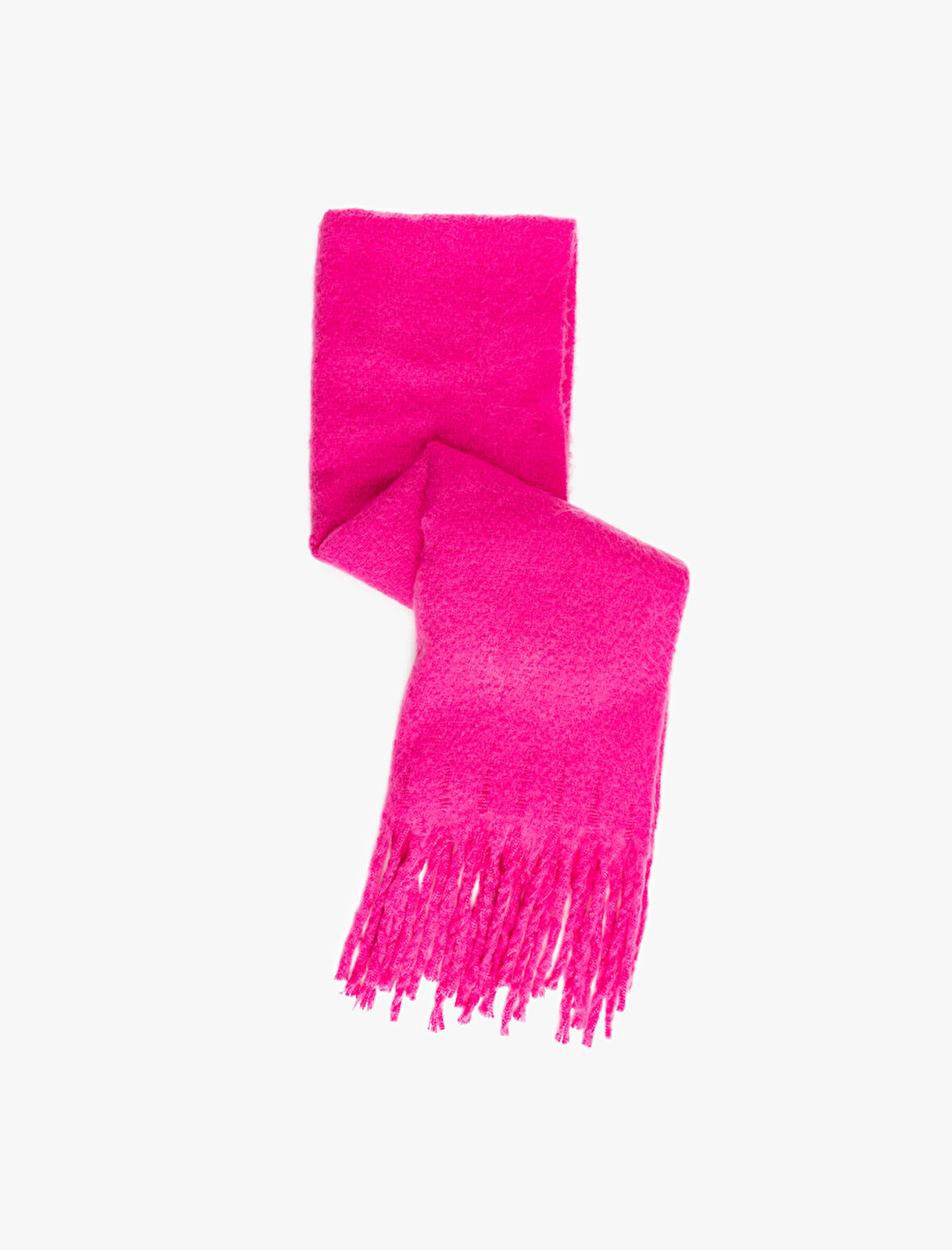 Yumuşak Dokulu Püsküllü Uzun Atkı