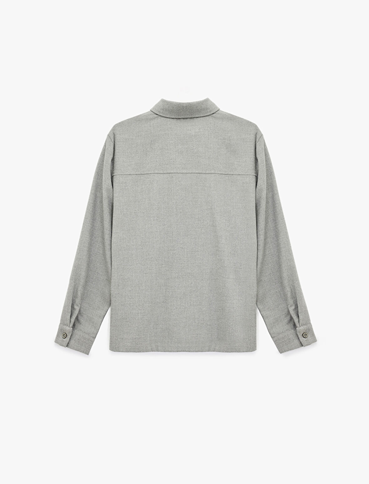 Düğmeli Viskon Karışımlı Uzun Kollu Klasik Yaka Gömlek