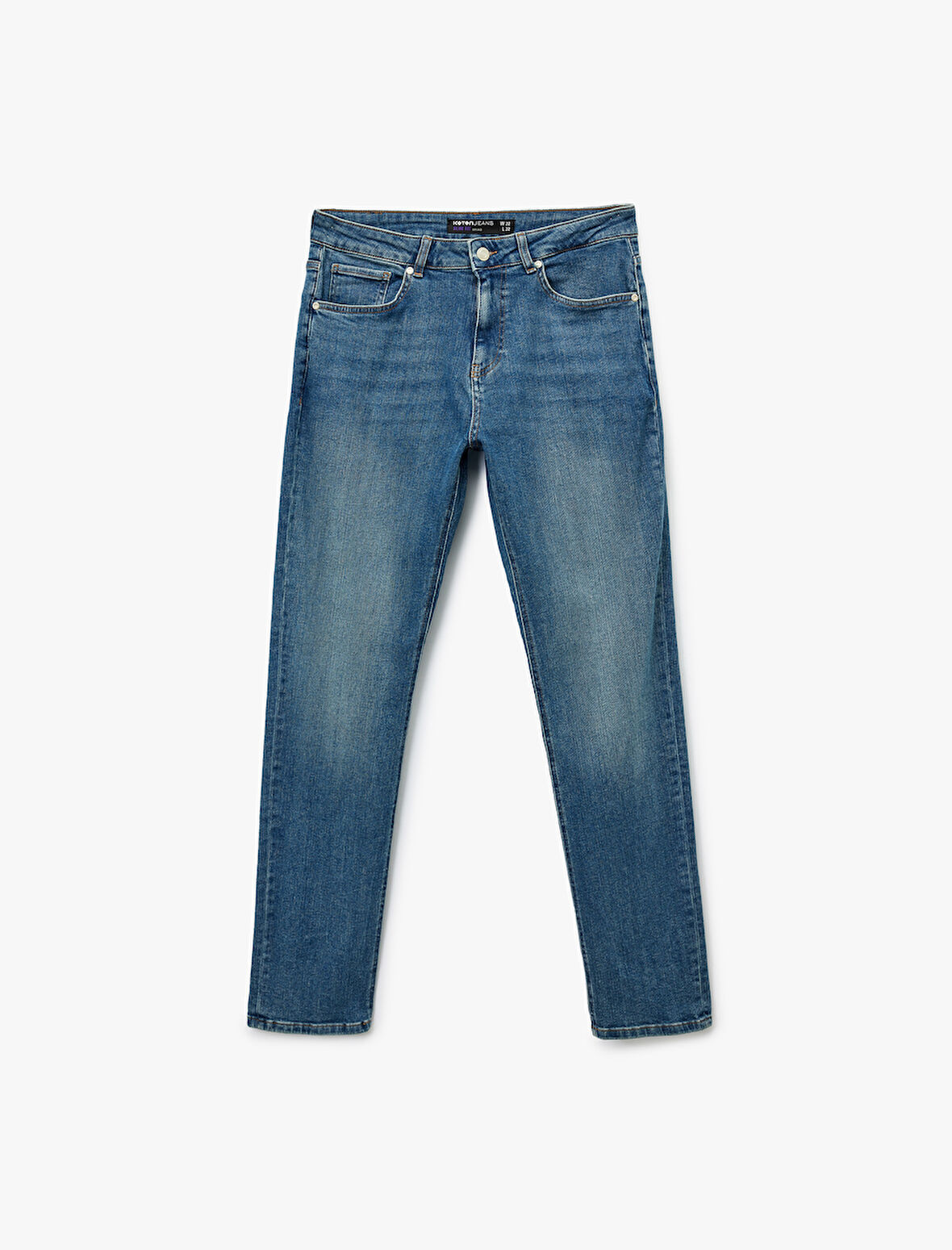 Normal Bel Pamuklu Slim Fit Jean Pantolon - Brad Jean