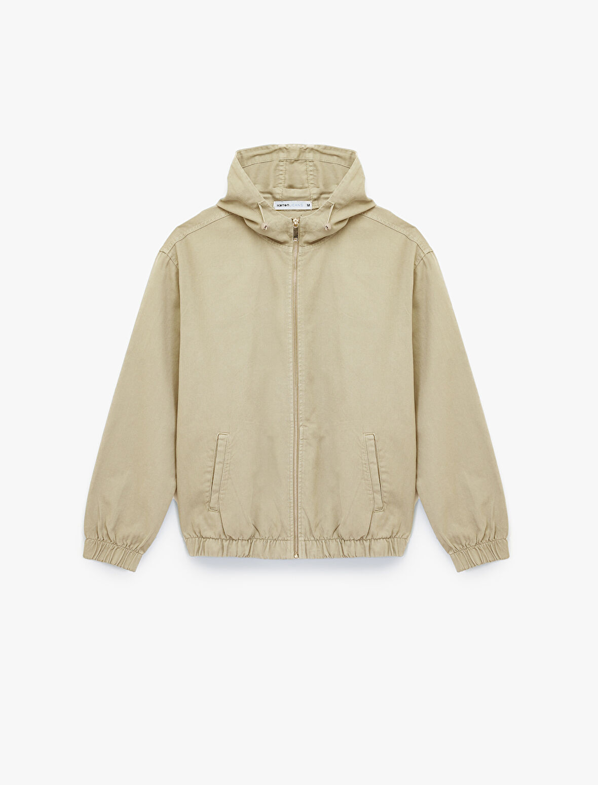 Pamuklu Cepli Uzun Kollu Fermuarlı Oversize Kapşonlu Jean Ceket