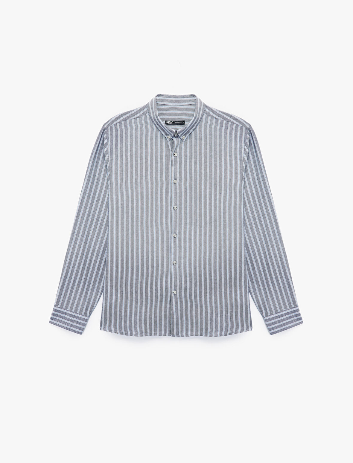 Düğmeli Yaka Pamuklu Regular Fit Uzun Kollu Gömlek