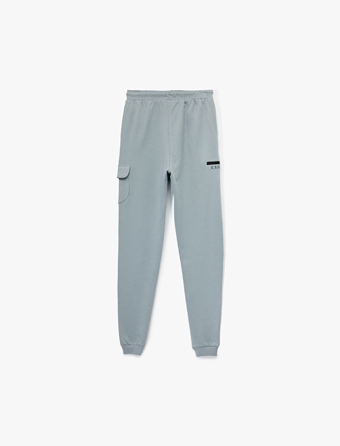 Şardonlu Cepli Beli Bağcıklı Pamuklu Jogger Eşofman Altı