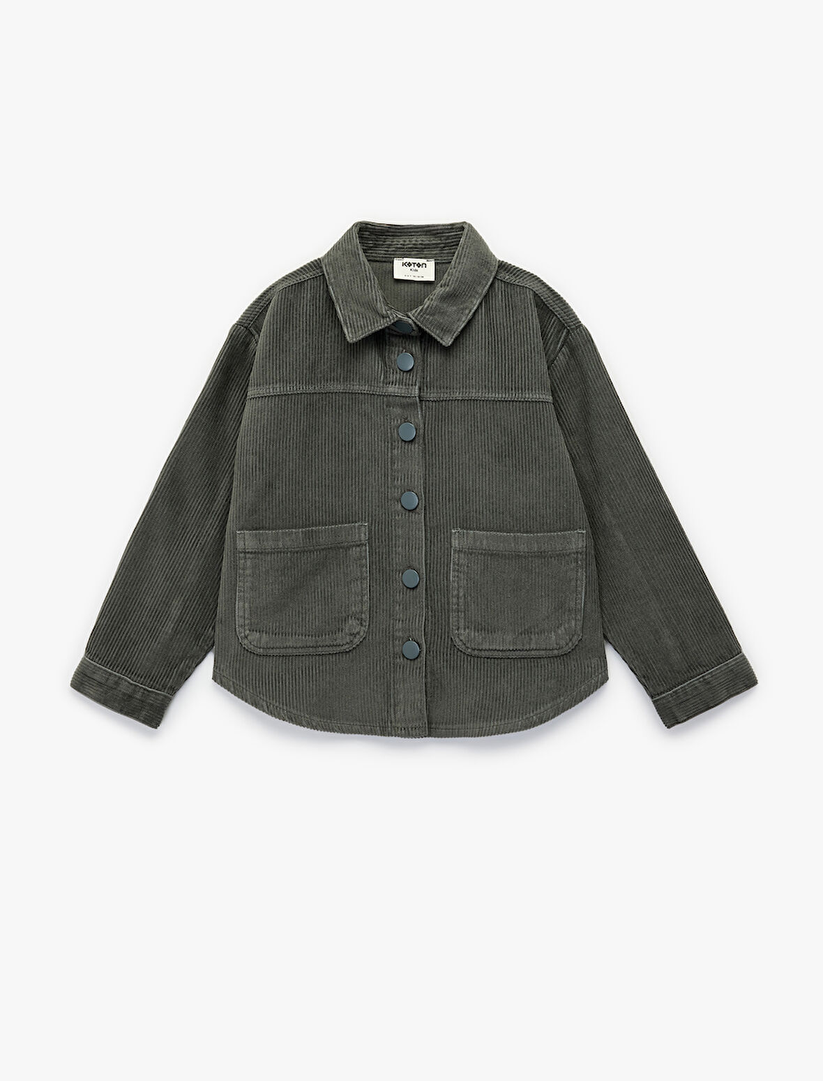 Pamuklu Uzun Kollu Oversize Kadife Gömlek