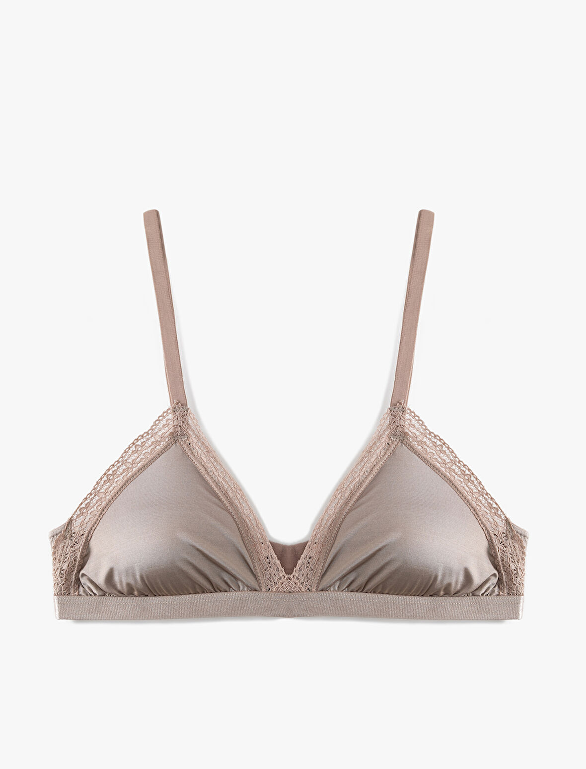 Dantel Detaylı Rahat Kalıp Desteksiz Balensiz Sütyen