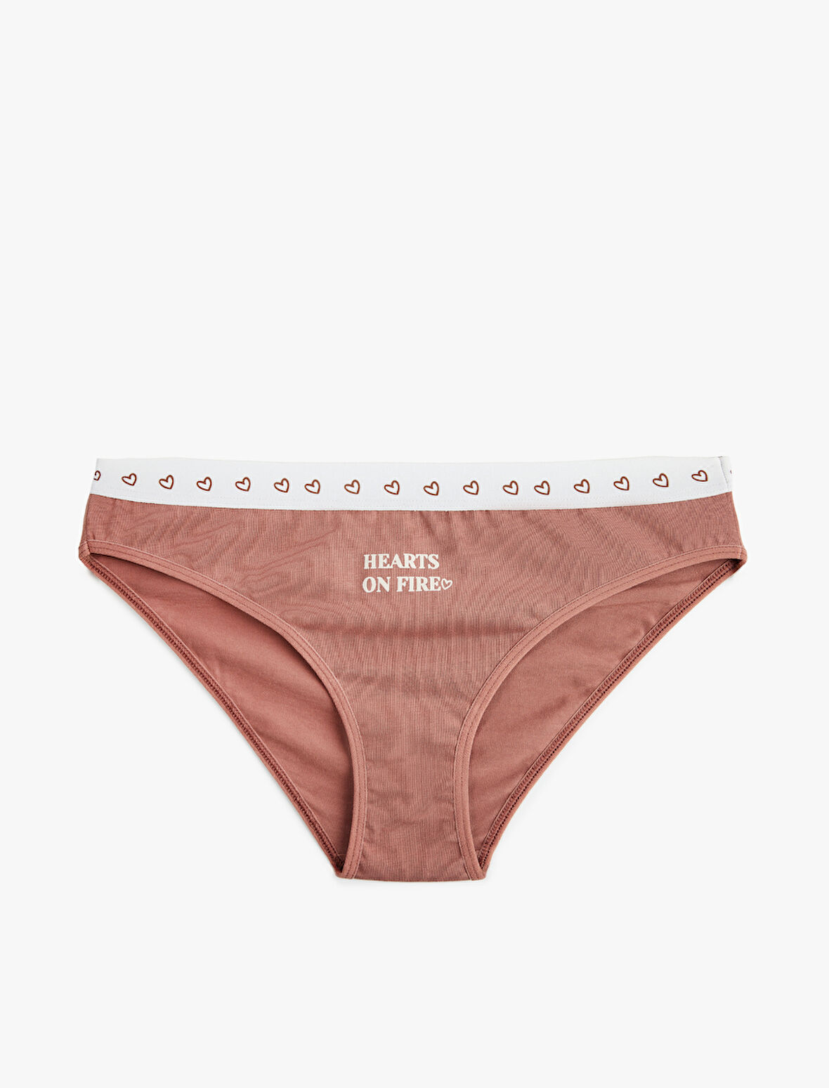 Kalpli Bel Detaylı Rahat Kalıp Baskılı Pamuklu Brief Külot