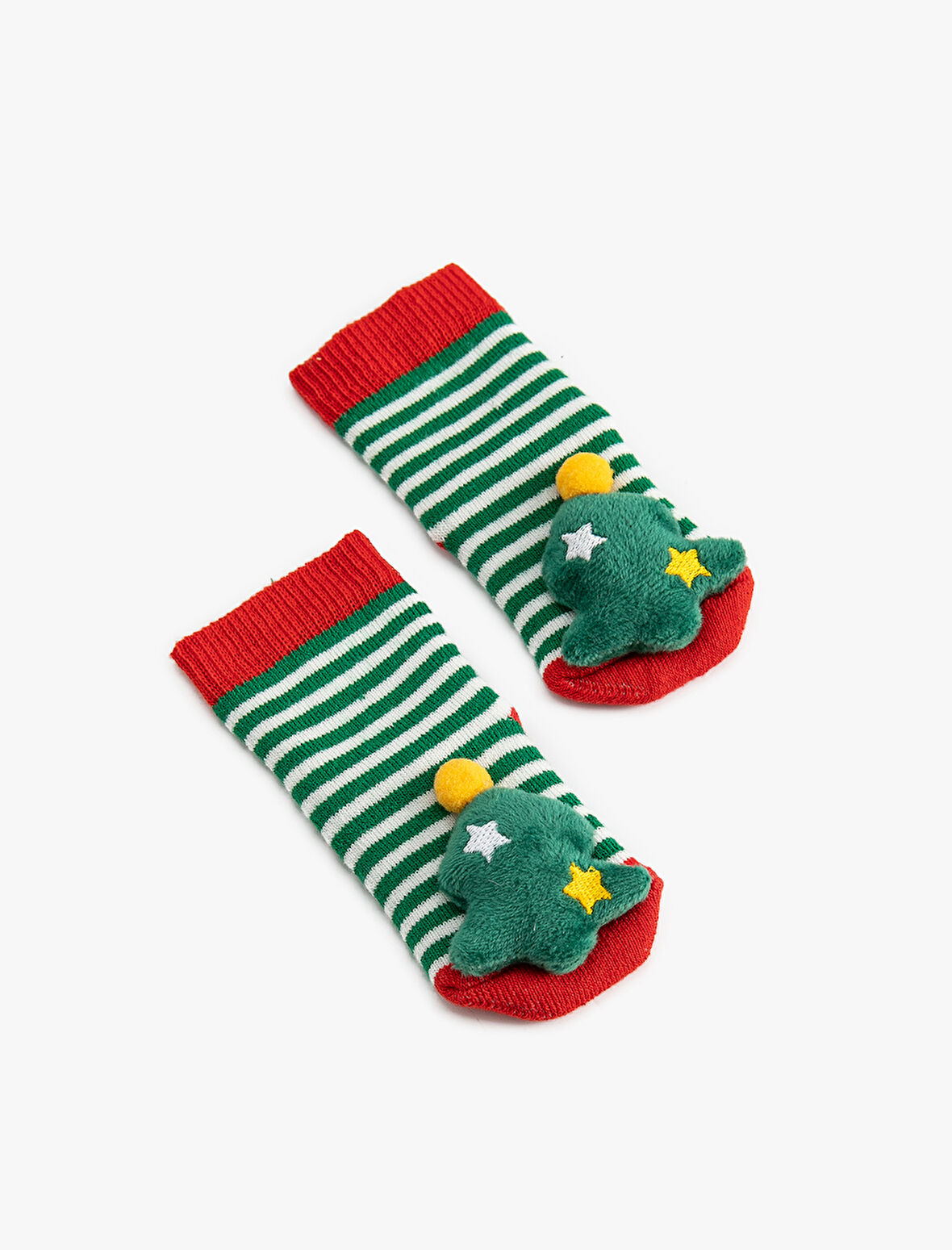 Yılbaşı Ağacı Aplikeli Pamuklu Soket Havlu Çorap