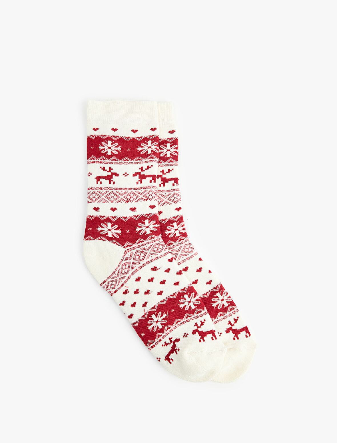 Pamuklu Yılbaşı Temalı Havlu Soket Çorap
