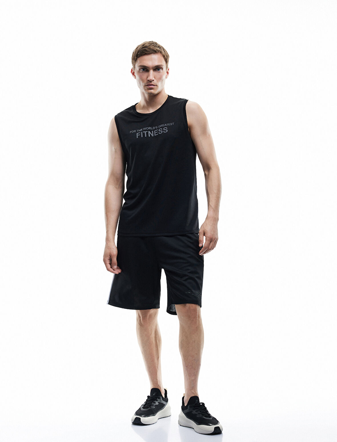 Kolsuz Bisiklet Yaka Baskılı Spor Atleti