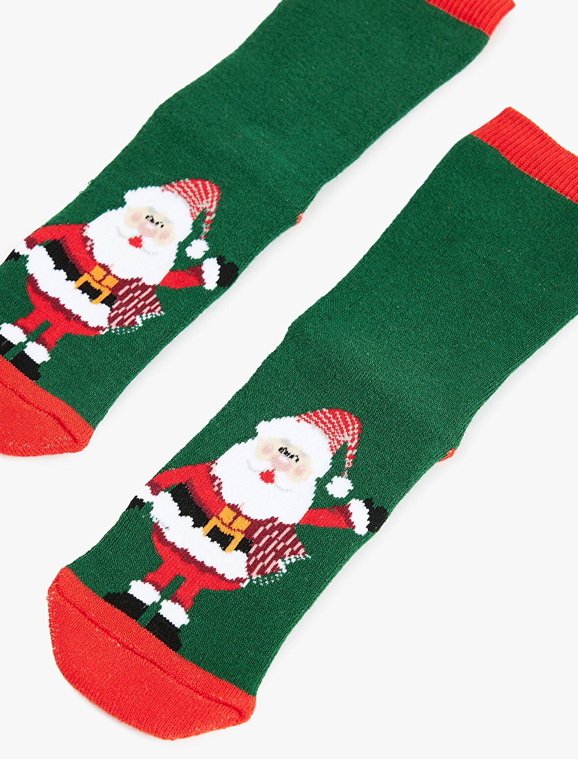 Pamuklu Noel Baba Baskılı Yılbaşı Çorap