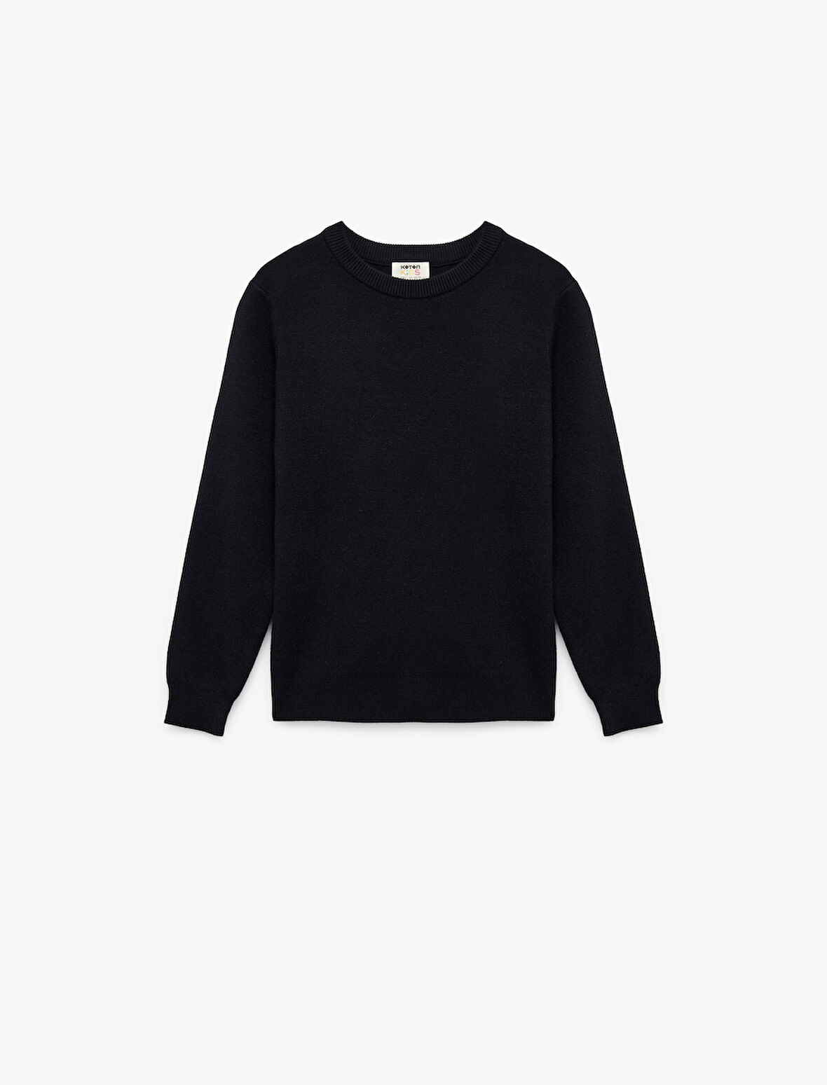 Viskon Karışımlı Uzun Kollu Bisiklet Yaka Basic Triko Kazak