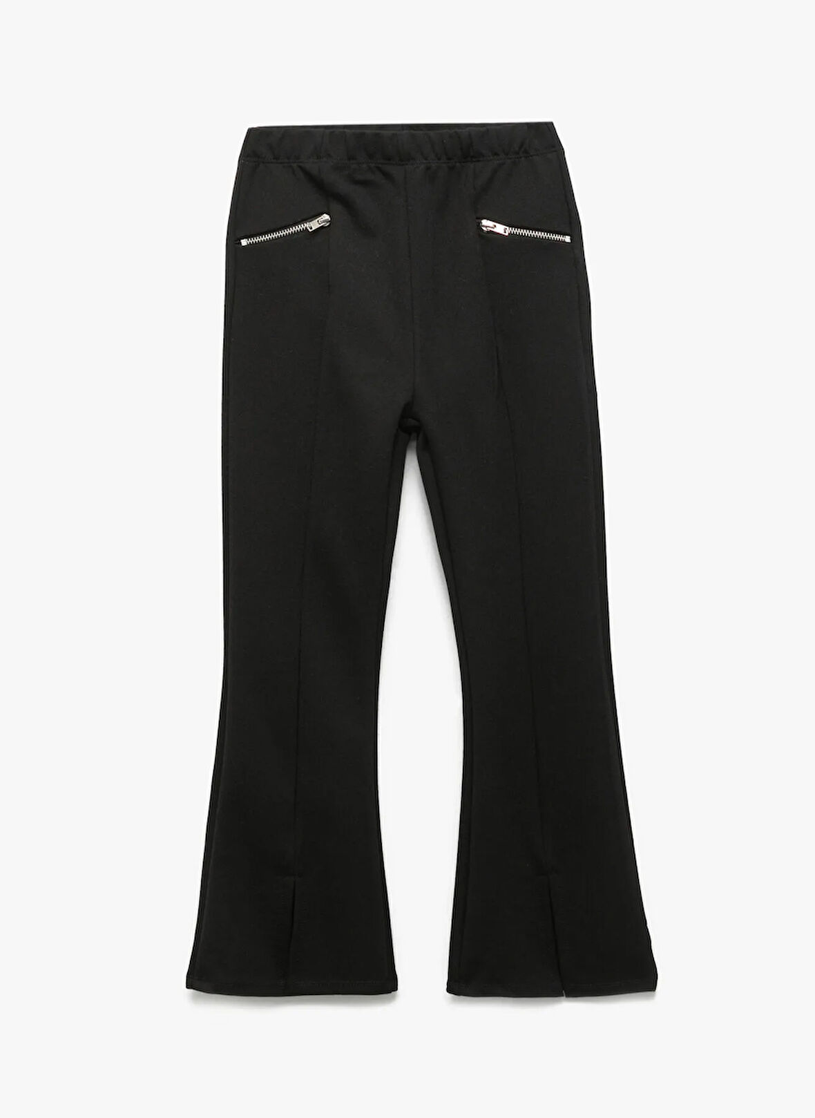 Koton Lastikli Bel İspanyol Paça Siyah Kız Çocuk Pantolon 6WKG40073AK