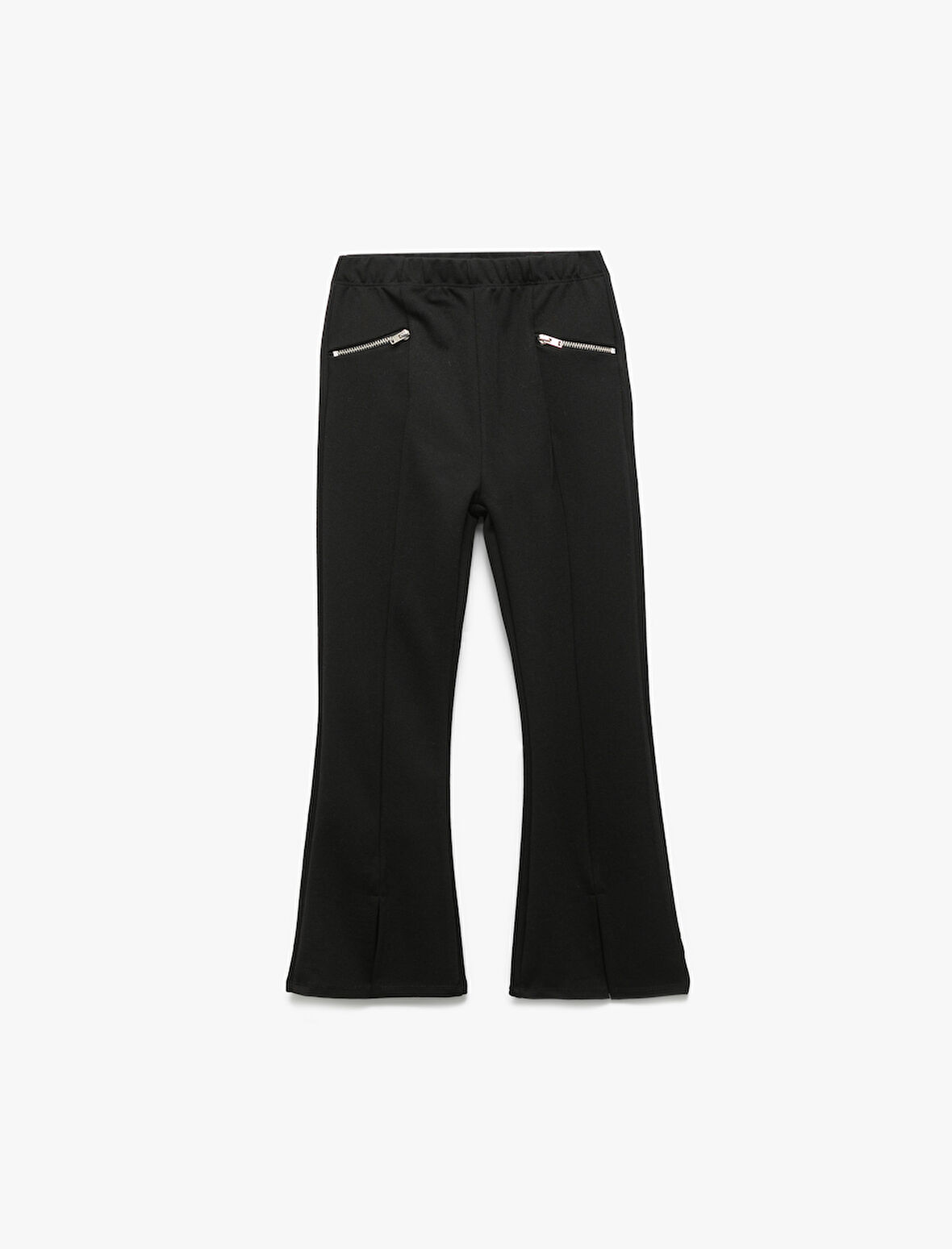 Fermuar Detaylı Viskon Karışımlı İspanyol Paça Pantolon