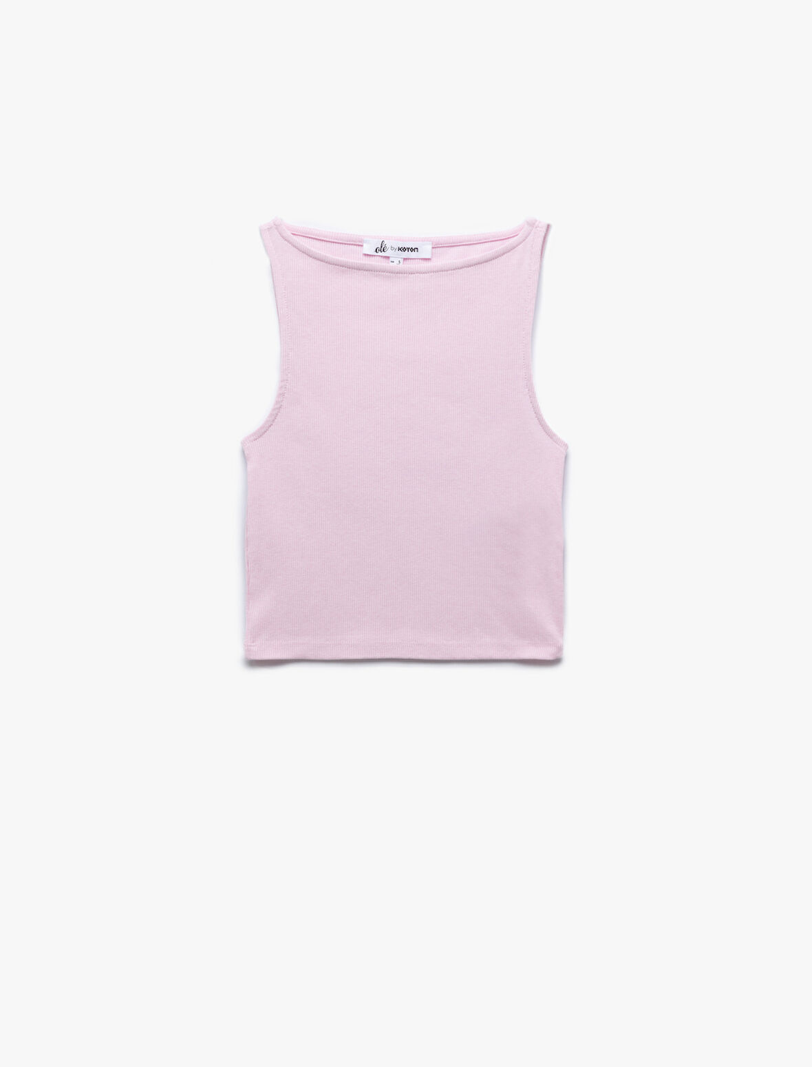Kayık Yaka Kolsuz Kaşkorse Crop Üst