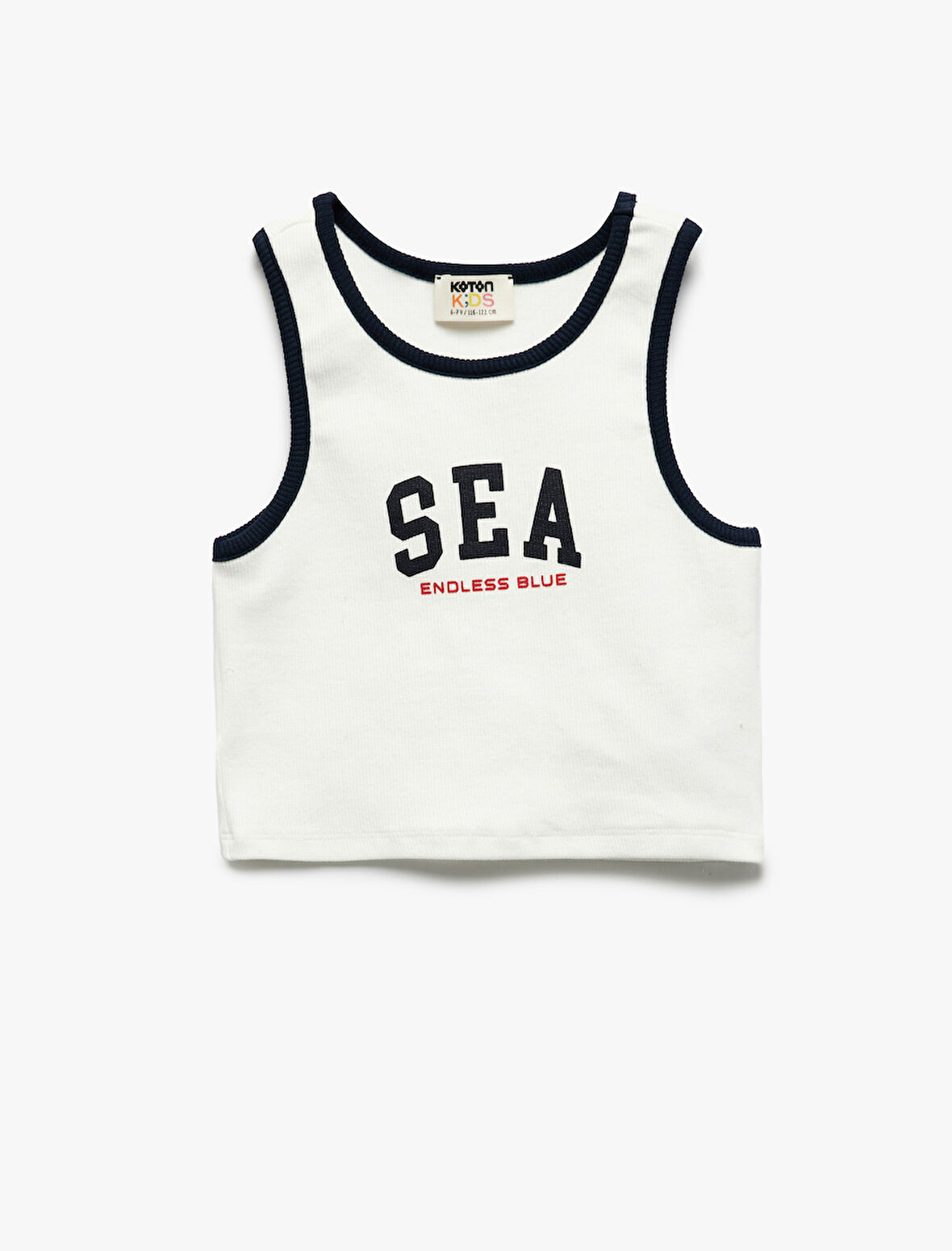 Pamuklu Bisiklet Yaka Kolsuz Crop Atlet