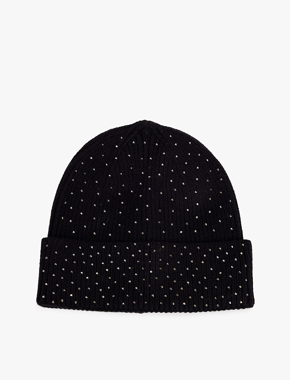 Viskon Karışımlı Taş Detaylı Örgü Bere